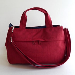 Rote wasserfeste Tasche - Umhängetasche, leichte Tasche, Umhängetasche, Alltagstasche, Handtasche für Frauen - ANNIE