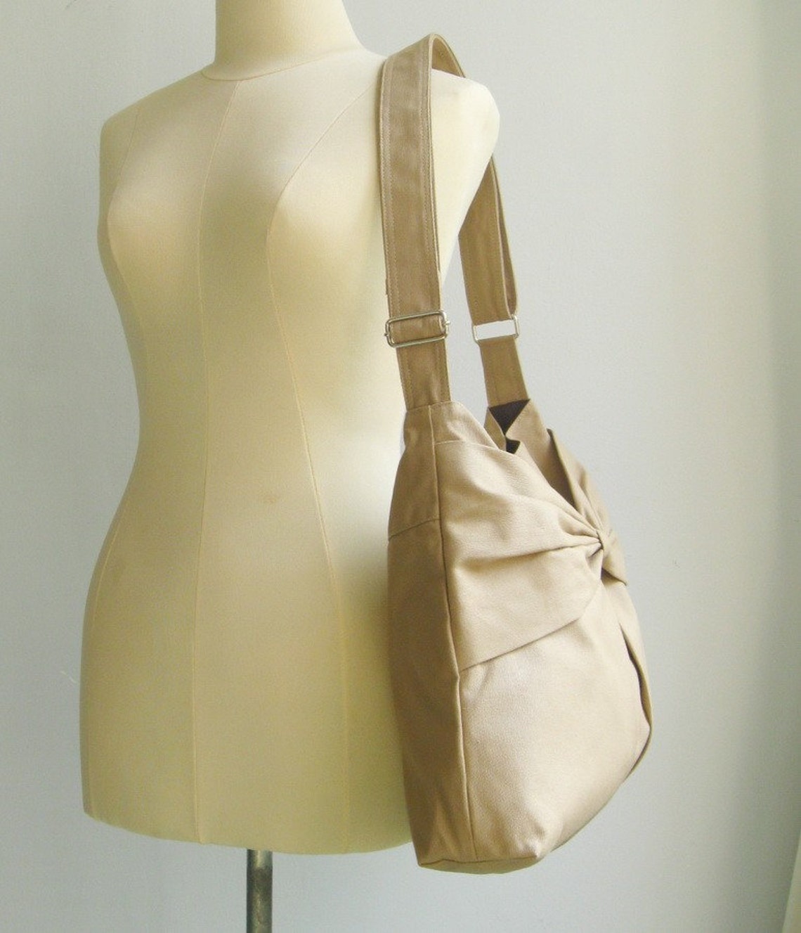 Sale Khaki Canvas Crossbody Bag purse tote habdbag Etsy