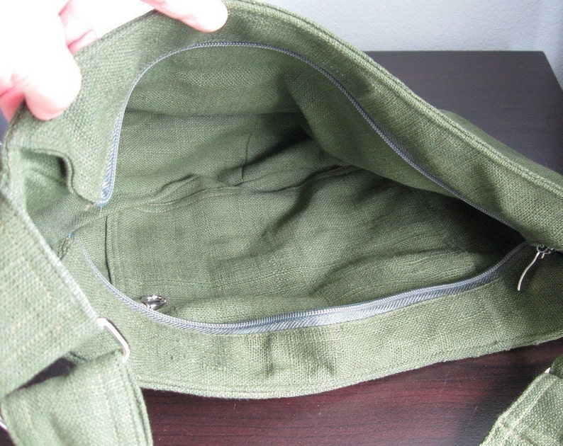 Forest Green Pure Hemp Bag Shoulder Bag Messenger Bag Tote Etsy