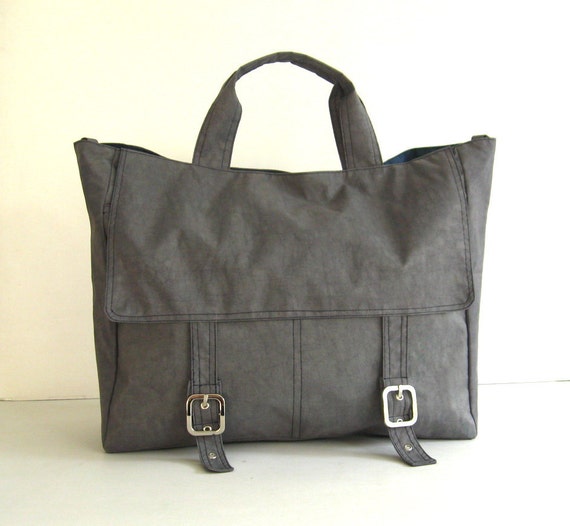 Sale Water-Resistant Nylon in Grey Messenger Handbag | Etsy