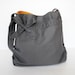 Grey Canvas Bag, light weight tote, women messenger bag, gift for women, bow, Crossbody bag, shoulder bag, unique gift - DESSERT 