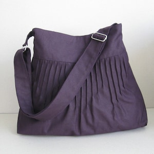 Dunkellila Umhängetasche, Crossbody-tasche, Messenger-tasche, Reisetasche, Kleine Wickeltasche, Geschenk für sie - Blythe