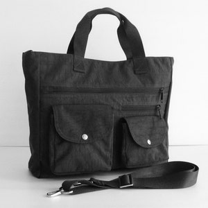 Water Resistant Nylon All purpose Bag, shoulder bag, tote, crossbody bag, diaper bag, zipper closure, handbag Claire image 2