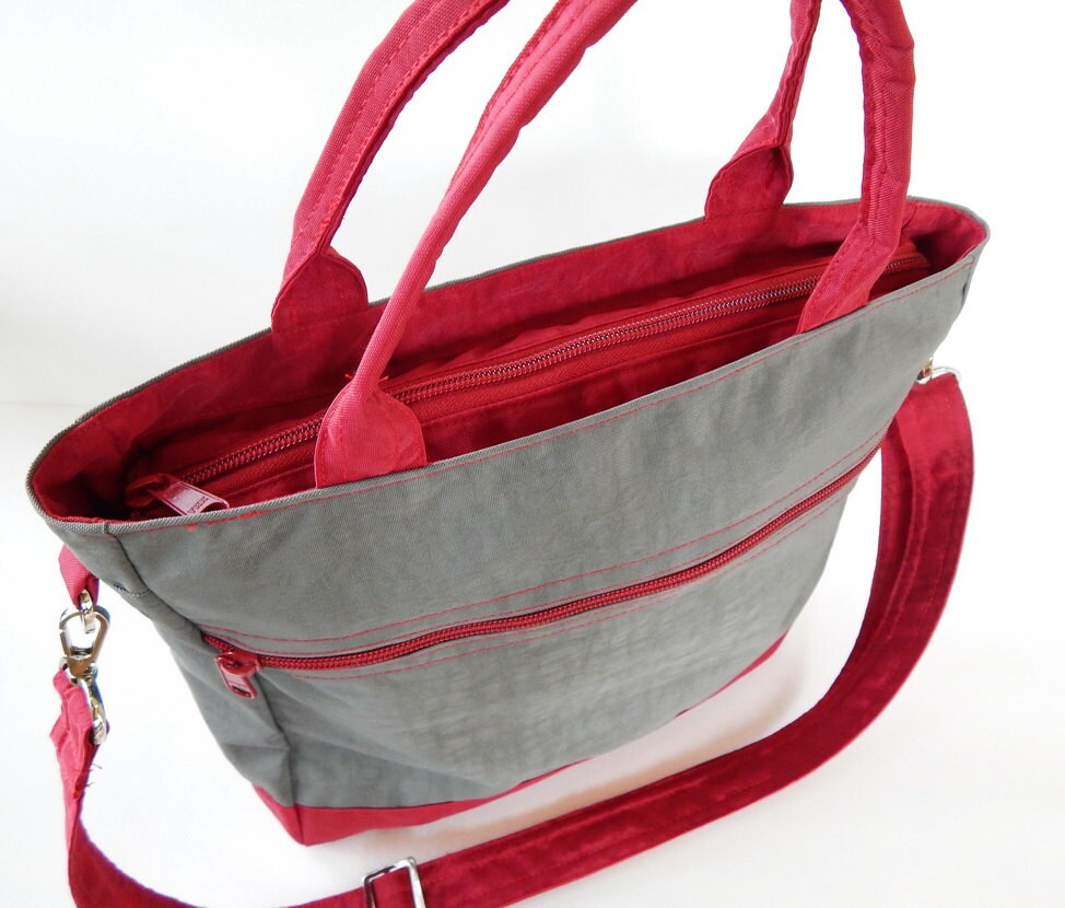 Grey Waterresistant Bag Shoulder Bag Messenger Bag Tote Etsy