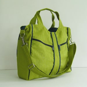 Apple Green Water-resistant Nylon Shoulder Bag Diaper Bag, Tote, Travel ...