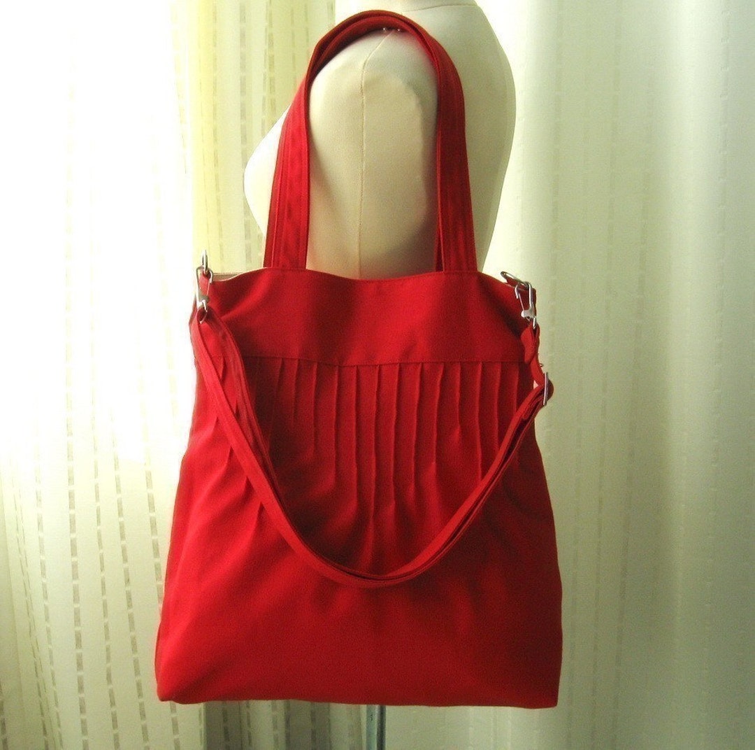 Red Canvas Bags Shoulder Bag Diaper Bag Messenger Bag - Etsy