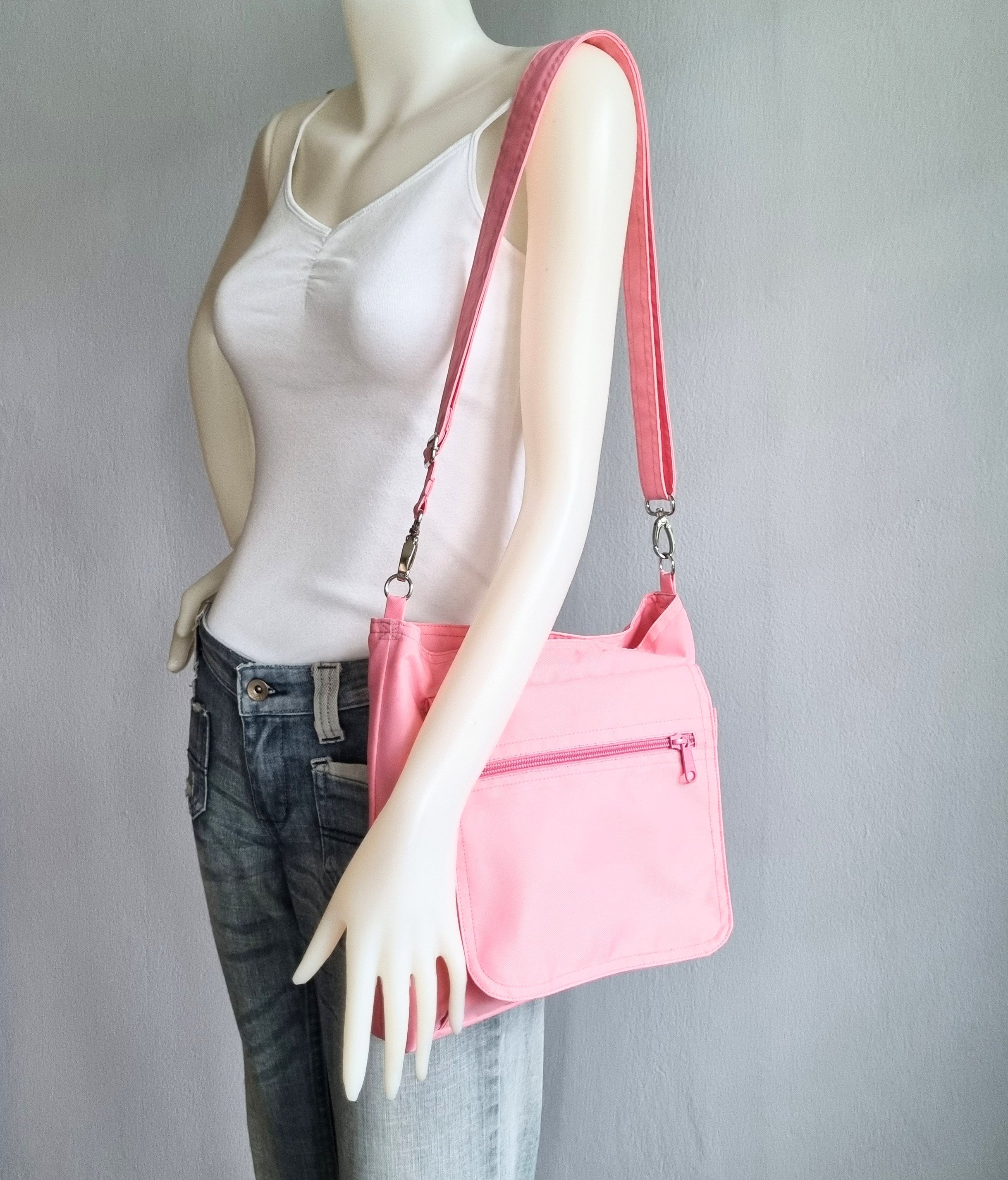 注目のブランド Pink Water Bag Shoulder - Bag Messenger Nylon Resistant バッグ