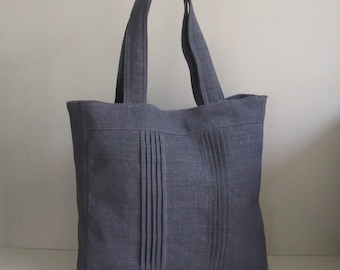 Grey Hemp Carry-All Tote,Travel Bag, Laptop Bag, shoulder bag, Diaper Bag, work bag for women, school bag, light weight bag - SIMPLICITY