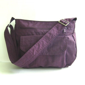 Sac messager en nylon résistant à l'eau, sac en nylon à bandoulière, sac de tous les jours, sac de voyage, sac à fermeture à glissière, sac léger - PATTY