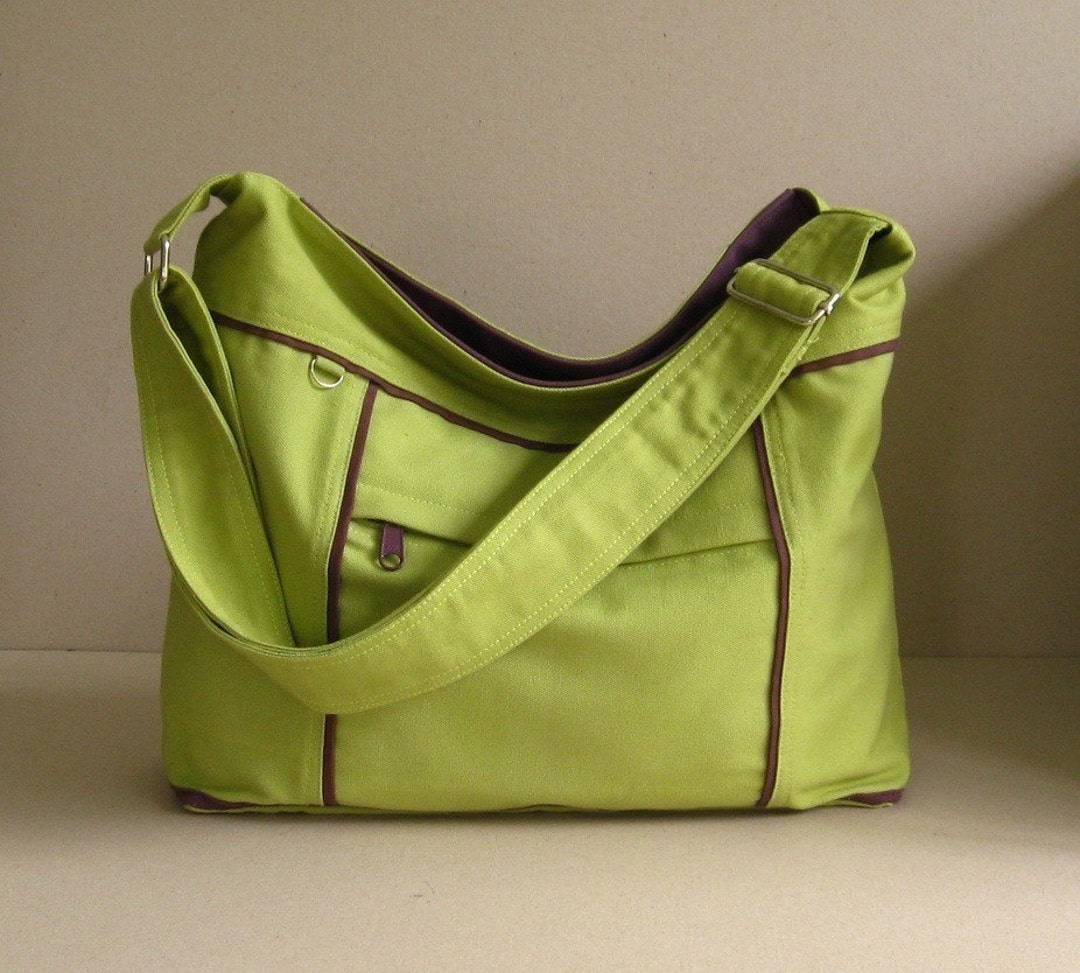 Pear Canvas Messenger Bag Diaper Bag, Everyday Canvas Bag, Crossbody ...