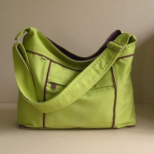 Sac messager en toile poire - sac à langer, sac en toile de tous les jours, sac à bandoulière, élégant, sac à bandoulière pour femme, sac de voyage - Kira