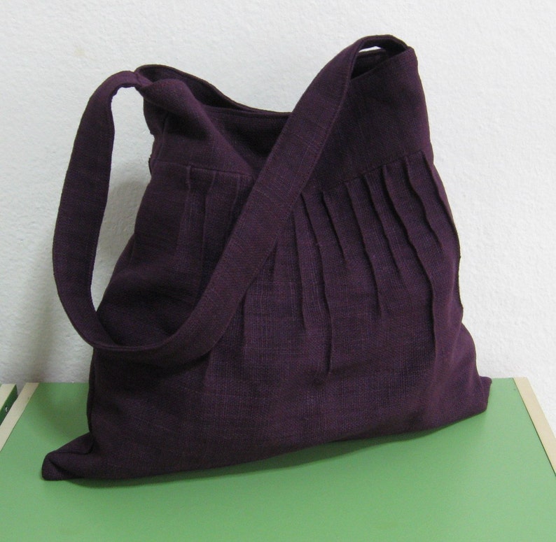 Deep Purple Pure Hemp Bag Shoulder Bag Messenger Bag | Etsy