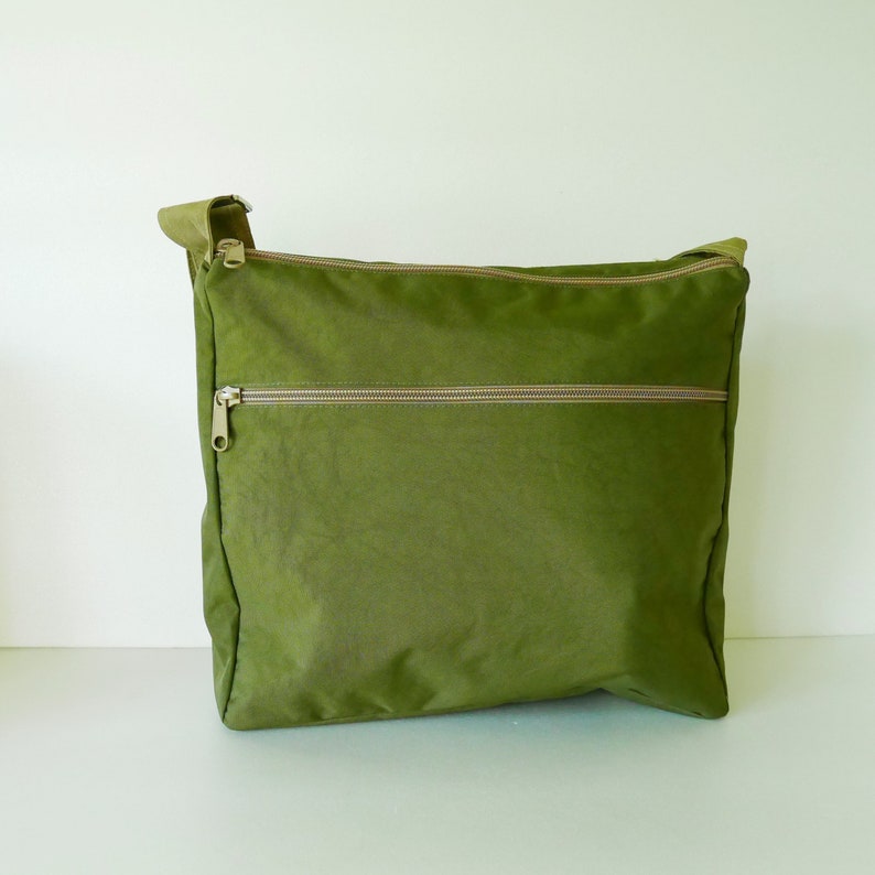 Sale Dark Olive water resistant nylon messenger bag women Etsy