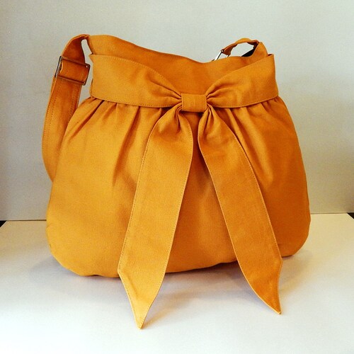 Mustard Yellow Canvas Bag Shoulder Bag Diaper Bag Etsy