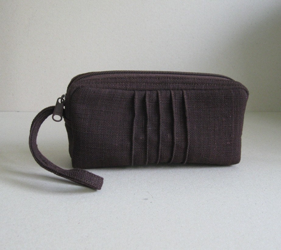 Brown - Handmade Cotton Utility Pouch Set 01