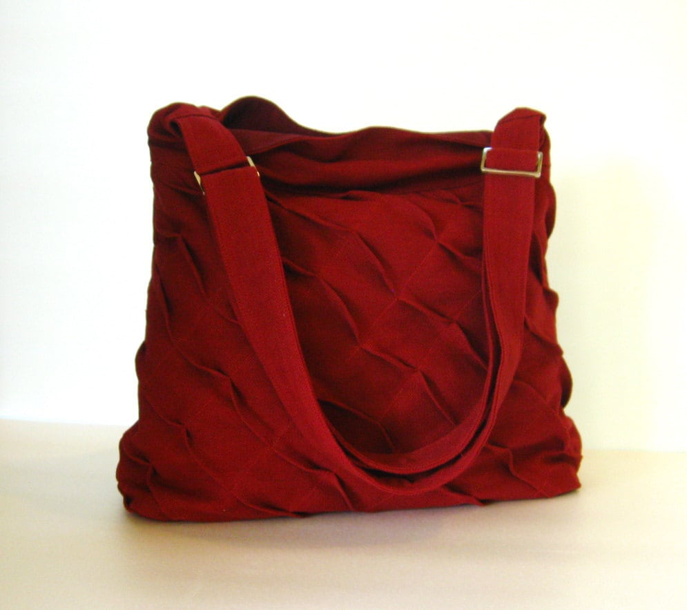 Sale Deep Red Hemp/Cotton Messenger Bag unique diaper Etsy