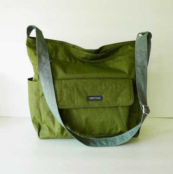 Navy Blue Messenger Bag Unisex College Bag Crossbody Long Adjustable Strap  Handmade Big Pocket Large Bag Zippered Close Durable Bag Washable Different