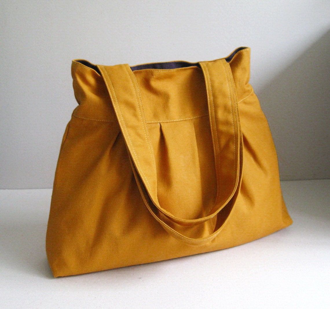Sale Mustard Canvas Bag purse tote shoulder bag diaper | Etsy