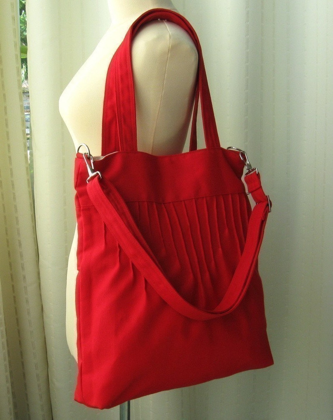 Sale Red Canvas Bags Shoulder bag Diaper bag Messenger Etsy