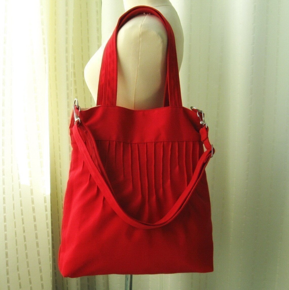 Sale Red Canvas Bags Shoulder bag Diaper bag Messenger Etsy