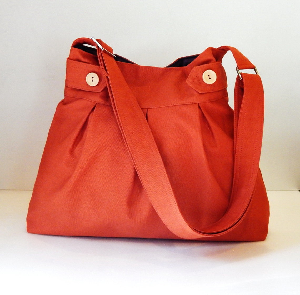 Burnt Orange Canvas Bag Messenger / Diaper Bag / Tote / Etsy