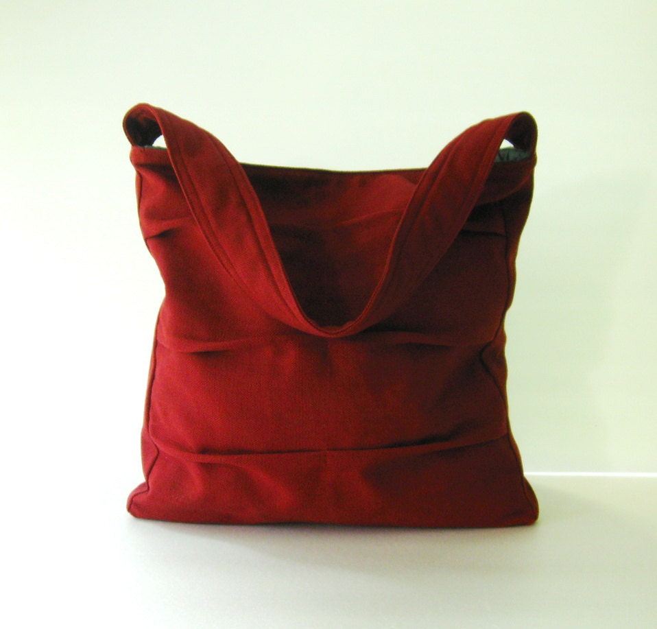 Deep Red Twisted Pure Hemp Bag, shoulder bag, handbag, tote, diaper b…