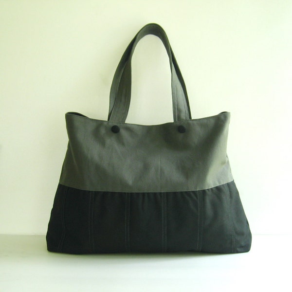 Canvas Tote - shoulder bag, everyday bag, durable, unique women tote bag, laptop bag, carry all tote bag - PETE