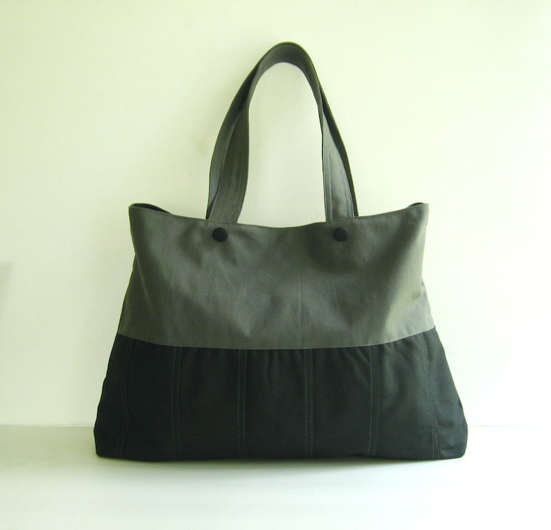 Canvas Tote shoulder bag, everyday bag, durable, unique women tote bag, laptop bag, carry all tote bag PETE image 1