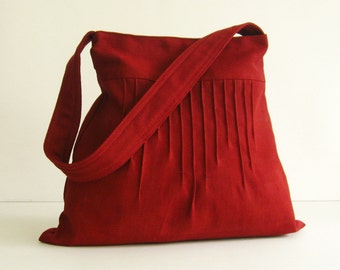 Dunkelrote Henkeltasche - LISA