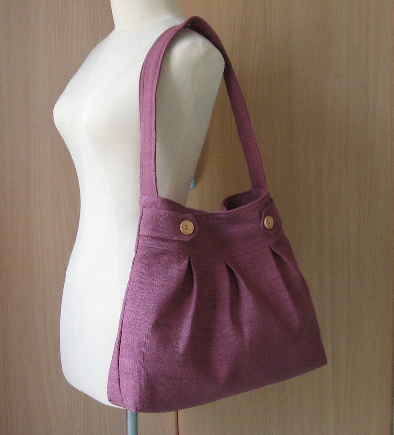 Mulberry Hemp Bag Everyday bag / Shoulder bag / Women light weight bag / Natural fiber bag, gift for her ARROWS image 3