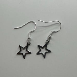 Stainless steel star earrings