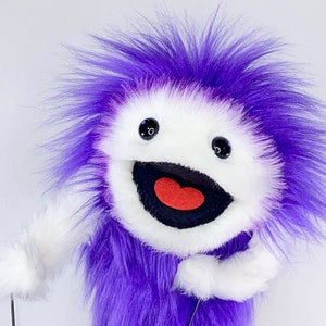 LILA FURGAL - Handdocka Syntetisk Fuskpäls Muppmonster Armstänger