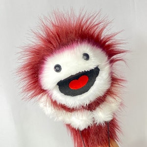 BURGUNDY FURGAL - Hand Puppet Synthetic Faux Fur Muppet Monster Arm Rods
