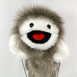 GREY FURGAL - Hand Puppet Synthetic Faux Fur Muppet Monster Arm Rods