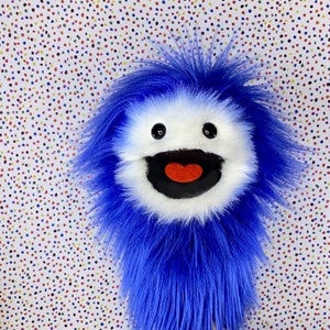 BLUE FURGAL - Hand Puppet Synthetic Faux Fur Muppet Monster Arm Rods