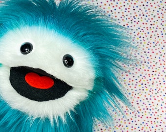 TEAL FURGAL - Hand Puppet Synthetic Faux Fur Muppet Monster Arm Rods