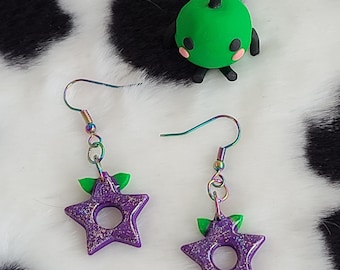 Stardew Valley Stardrops | Handmade Polymer Clay Dangle Earrings
