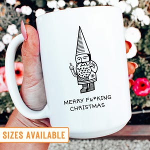 Funny Christmas Mug: Grumpy Gnome Coffee Cup, Gag Gift