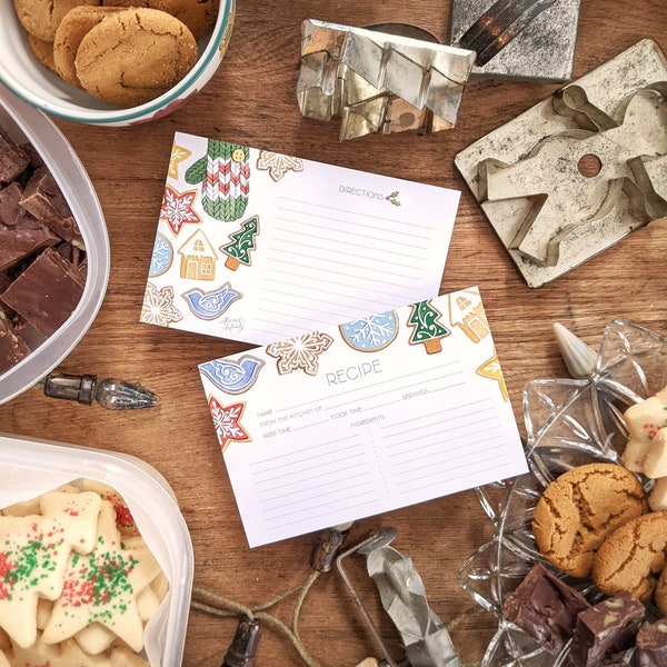 Holiday Recipe Cards - Etsy