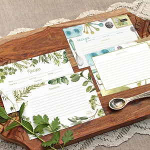 Cartes de recettes « SUCRÉ ET SALÉE » illustrées à l'aquarelle - lot de 50 recto-verso - cadeau de pendaison de crémaillère ou de douche nuptiale - l'infini d'Alicia