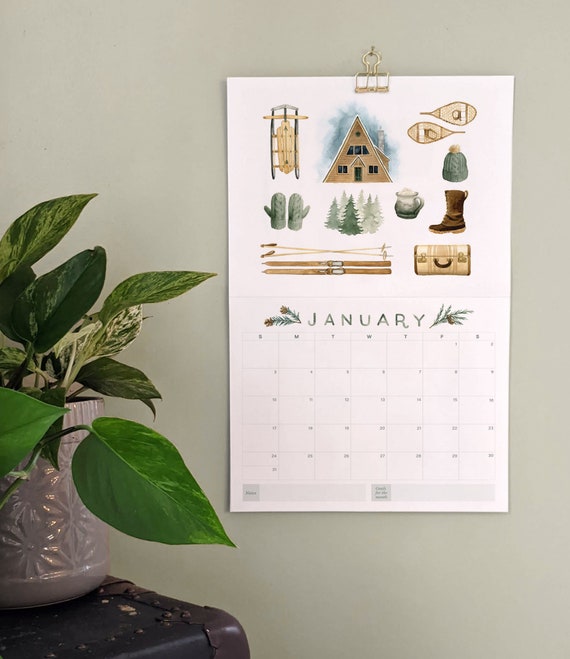 2022 Wall Calendar A Nostalgic Life Watercolour | Etsy