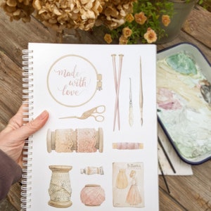 IN STOCK Crafter's SPIRAL bound Sketchbook - Blank Paper Pages - Watercolour Artwork by Alicia's Infinity