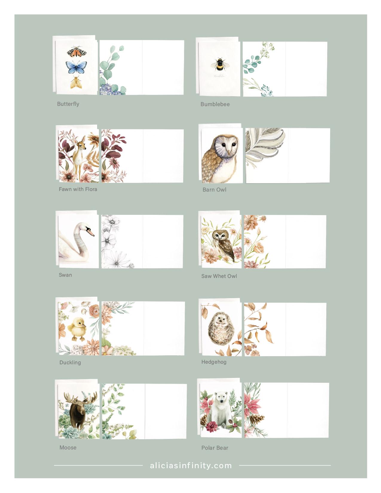 Mix and Match a Set of Notecards - Bulk Deal for 6 or More Blank "all ...