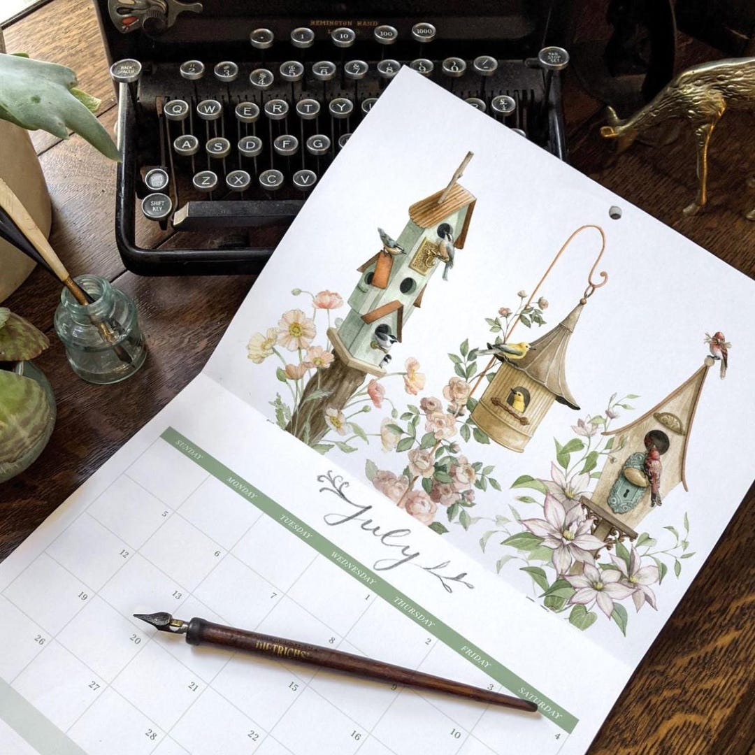 2026 "in the Garden" Wall Calendar | Watercolour Painted Flowers ...