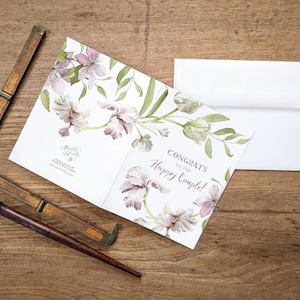 Congrats to the Happy Couple Card - Wedding or Anniversary Card - Artwork by Alicia's Infinity