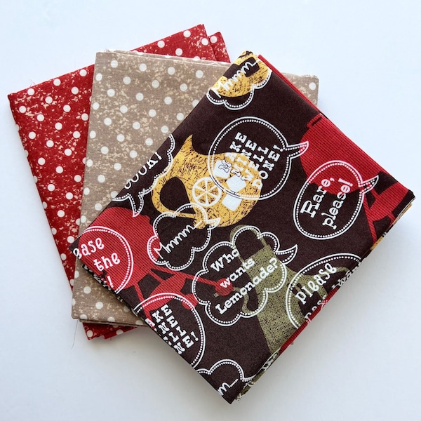 Fat Quarter Bundle - MMF 'Kiss the Cook' BBQ - Premium Quilters Cotton - OOP 2018