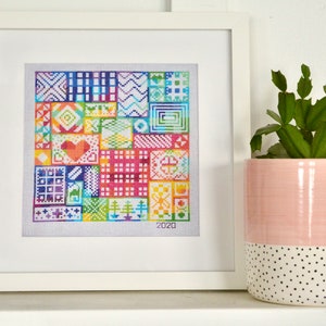 Temperature Quilt Cross Stitch Pattern: DIY Weather Tracker (Digital PDF)