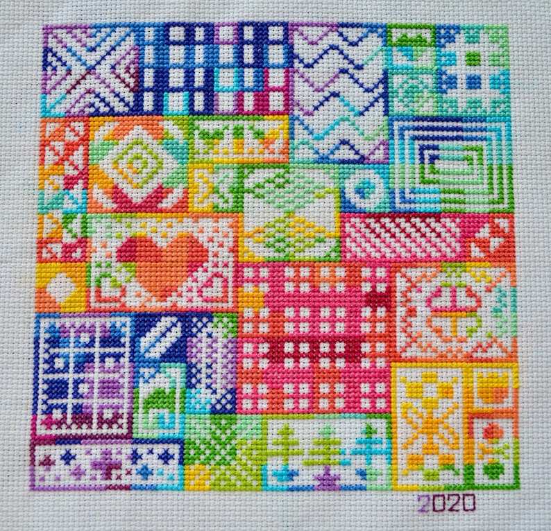 Quilt Yearly Temperature Counted Cross Stitch Digital PDF Pattern DIY, Christmas Gift, Etc. image 3