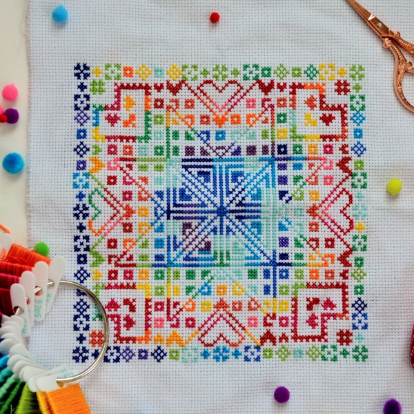 Temperature Counted Cross Stitch Digital PDF Pattern - DIY, Christmas Gift Idea