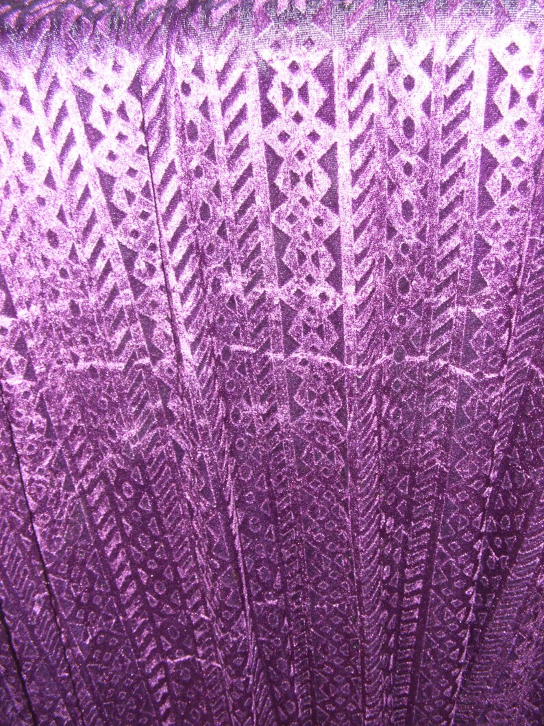 Fabric piece velours strech purple burgundy see through